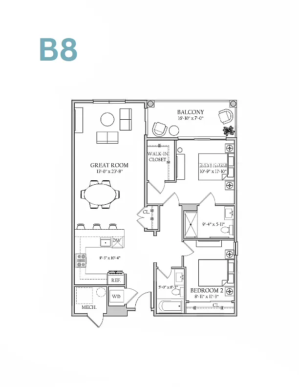 Floor plan B8
