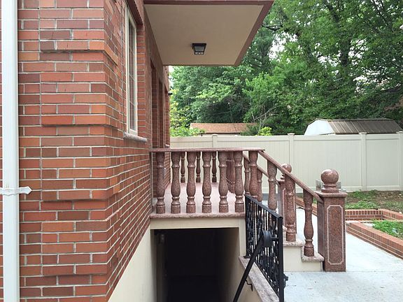 rear entrance to basement
