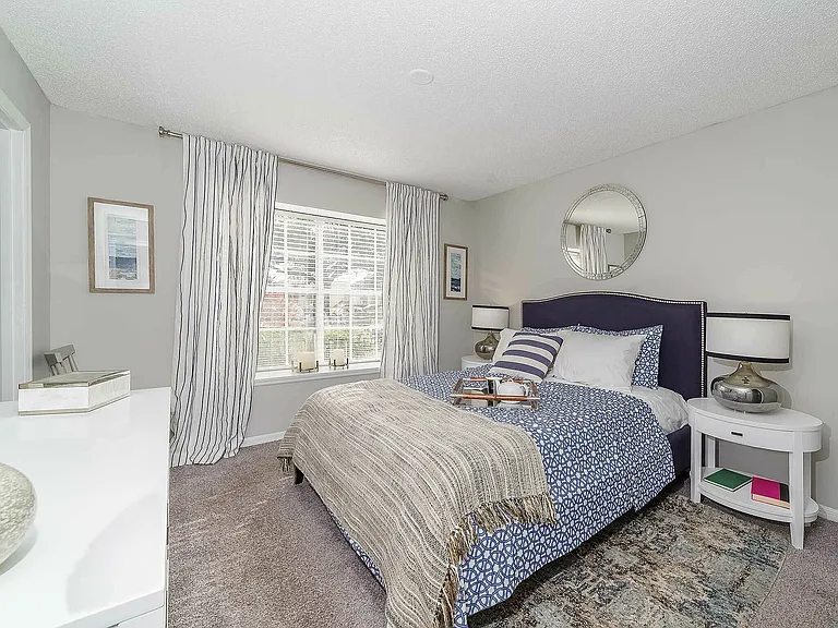 Experience the serenity of this beautifully designed bedroom, where comfort meets style.