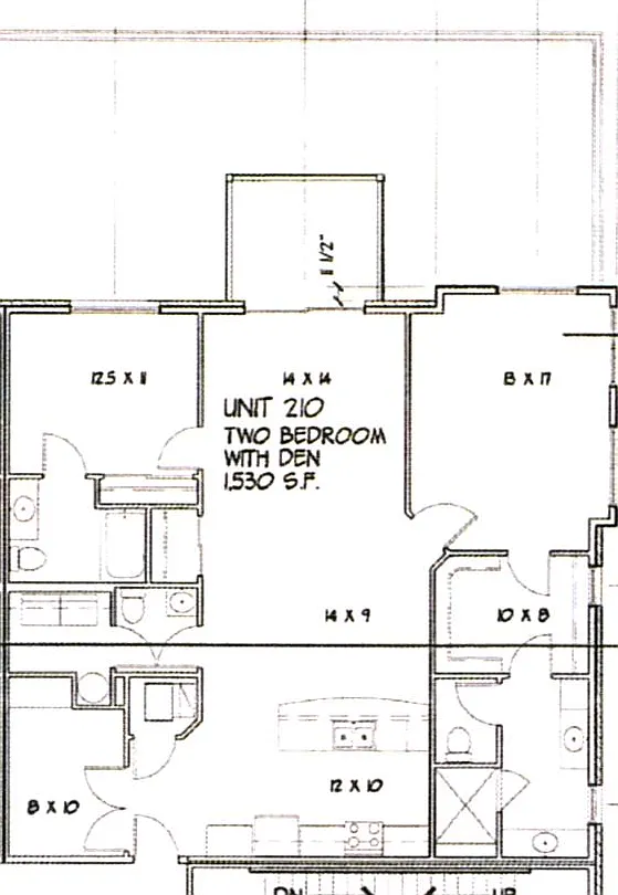 Floor plan 2 Bed D 1530 SF
