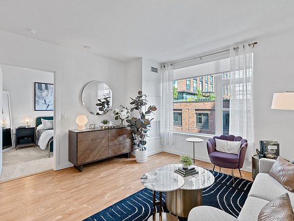 Living Room at The Parker Apartments in Portland, OR 97209