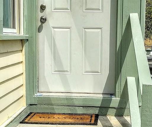 Entrance off patio.