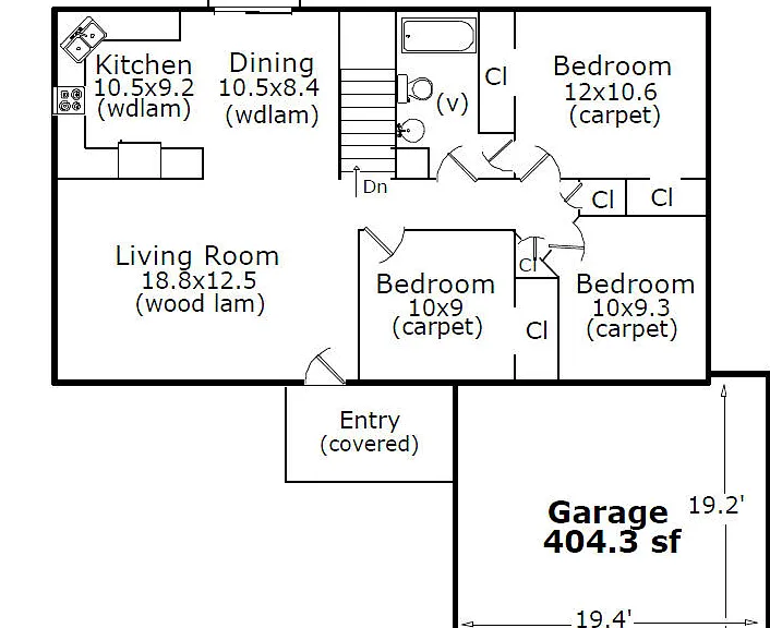 Main level floorplan
