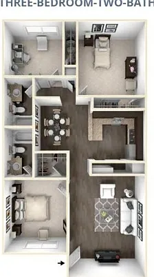 -Every renovated room is equipped with new flooring, doors, outlets, blinds, crown molding, paint & appliances.

-Master bedroom with private master bathroom

-Industry leading kitchen with all new Stainless Steel appliances & more

-A living room b