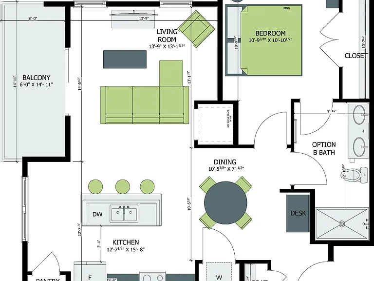 One Bedroom | One Bathroom One Bedroom | One Bathroom
