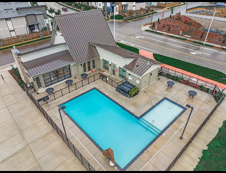 community pool and clubhouse