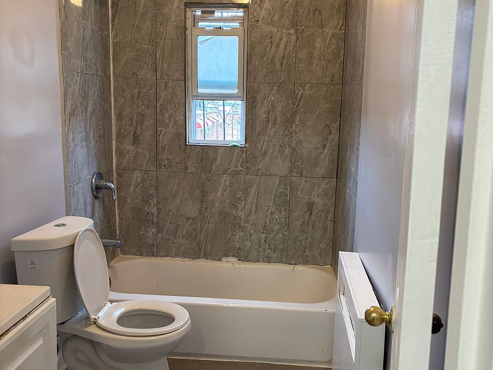 Main bathroom on 2nd level. 
Half bathroom on entrance level