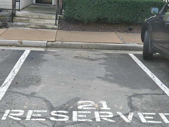 Reserved parking in front of the unit