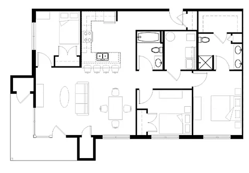 Floor plan 3 Bedroom