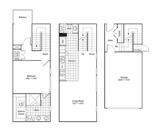 Floor plan One Cabell Park: A1