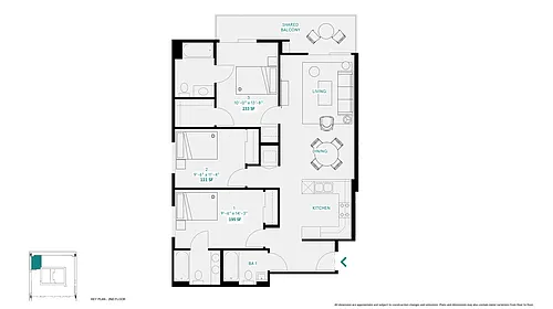 Floor plan 3 Beds 3 Baths - ABCDEFGHIJKL
