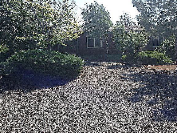 House from back driveway
