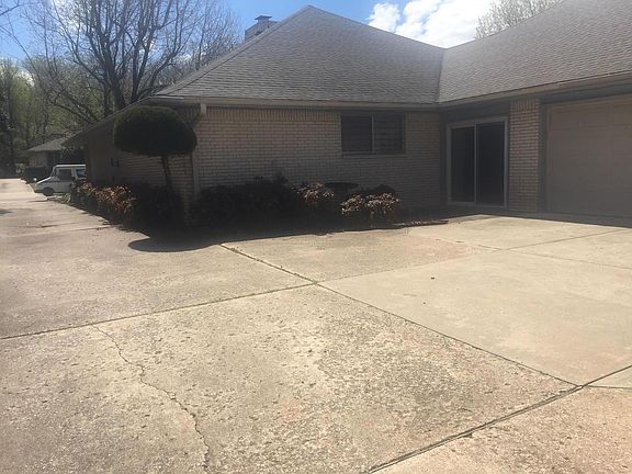 Attached garage in back of home