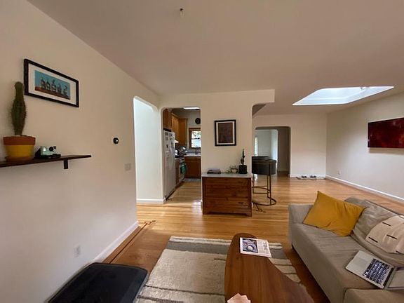 View from family room toward the kitchen and diningroom