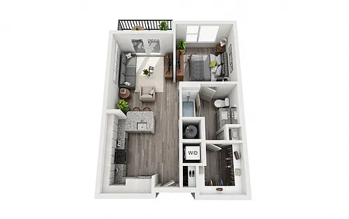 Floor plan Studio sqft 618 (S1)