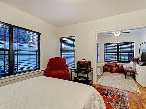 Bedroom and study, over-looking pool.