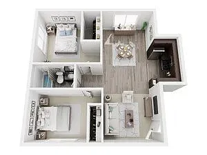 Floor plan The Mulberry - 2 Bedroom