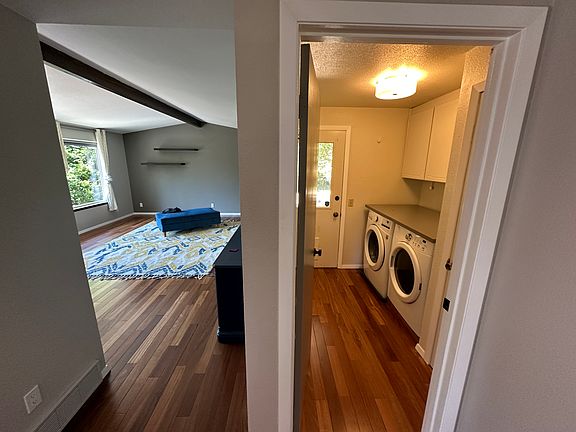 Living and laundry room