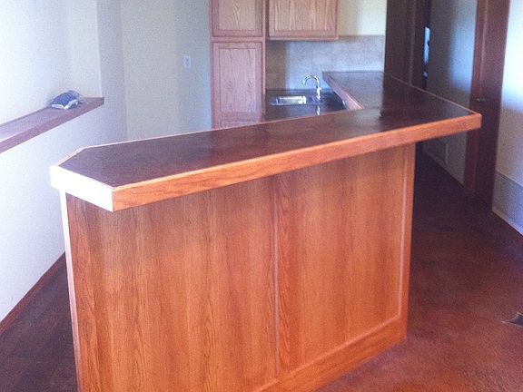 Stained concrete bar