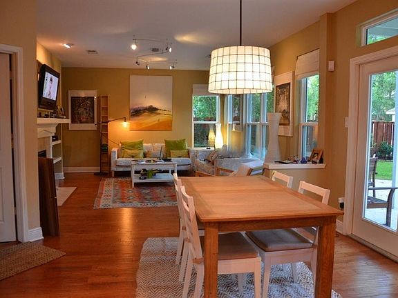 Wooden floors throughout the property.