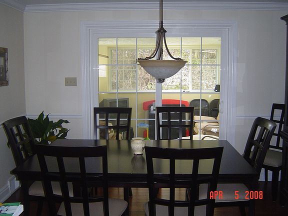 Formal dining room with hardwood floor