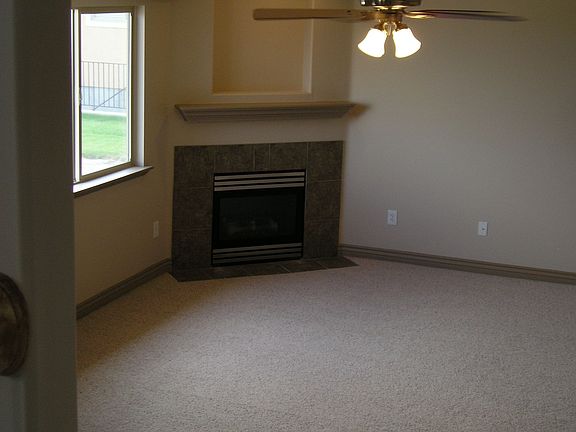 gas fireplace in den