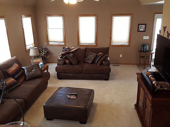 Living room with fireplace