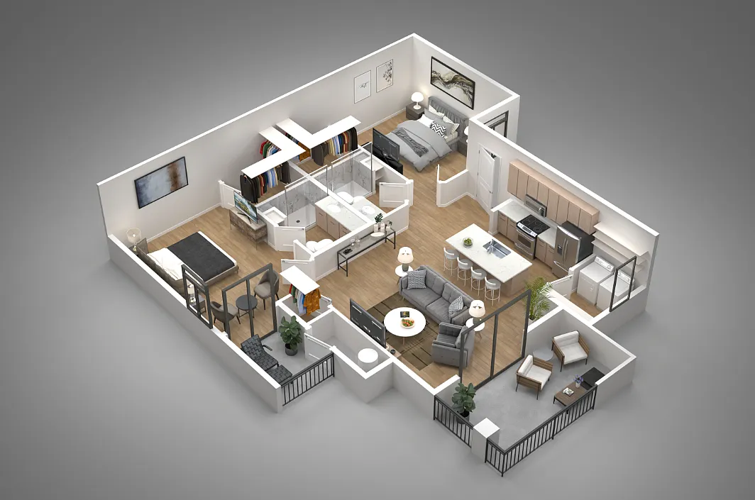 Floor plan 2 Bed/2 Bath