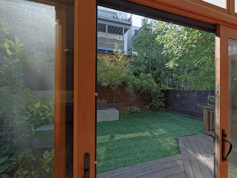 Backyard off of kitchen
