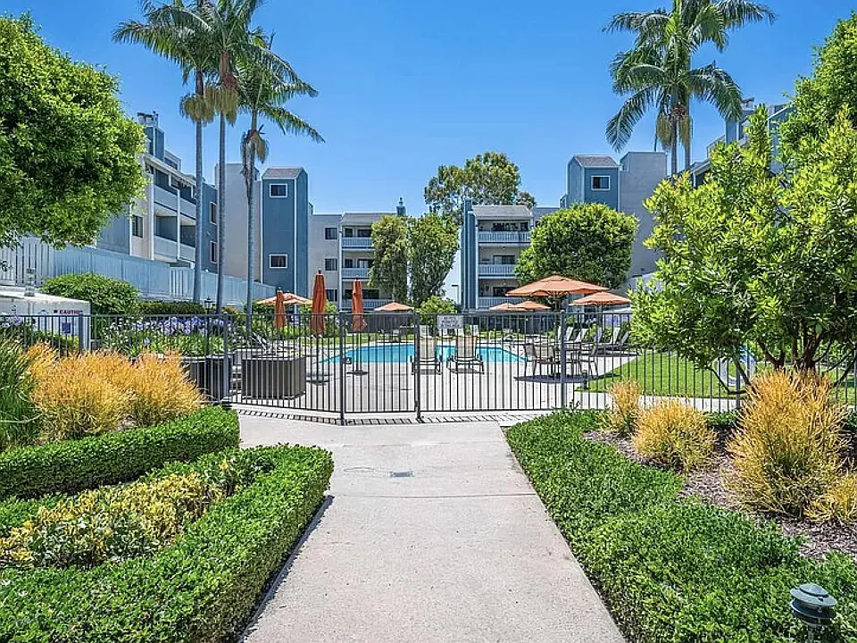 Gated community pool.