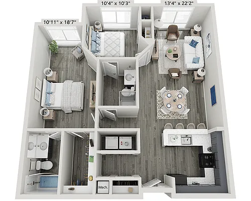 Floor plan Goucher (B2B)