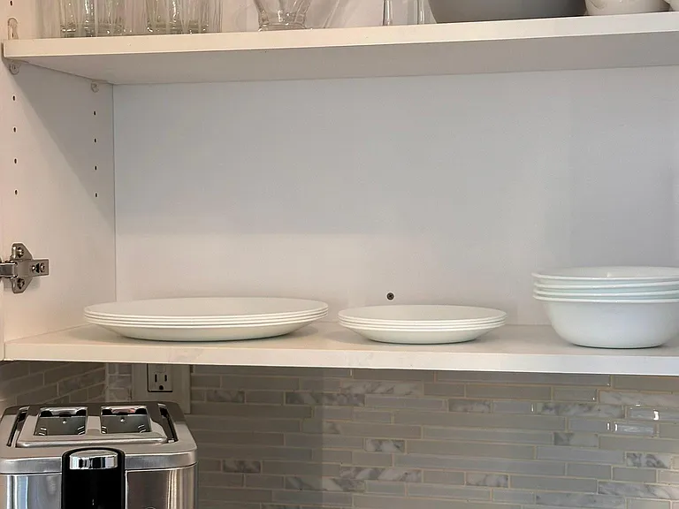 Some plates, glass and cups are included.