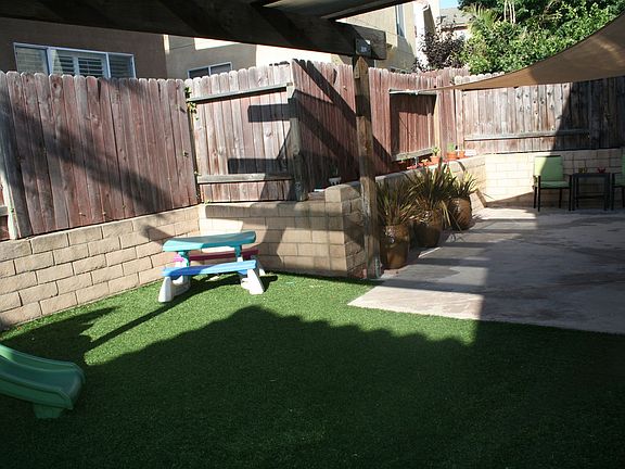 Backyard w/ artificial grass