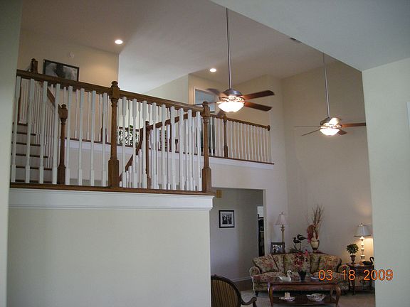 living room and upstairs