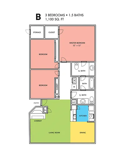 Floor plan 3X15