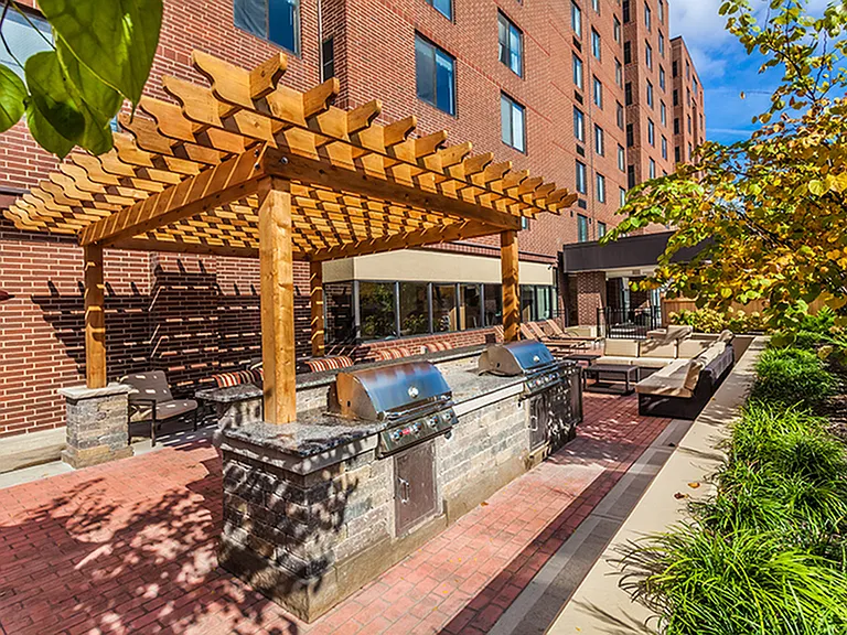 Outdoor Lounge with Pergola and Grill Area
