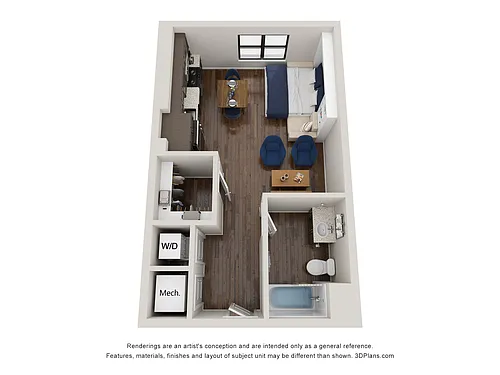 Floor plan Studio A