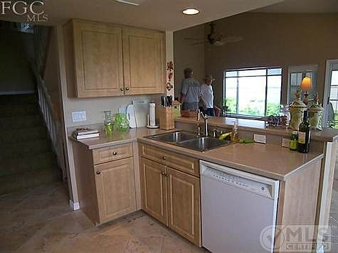 Kitchen out to living/dining area.