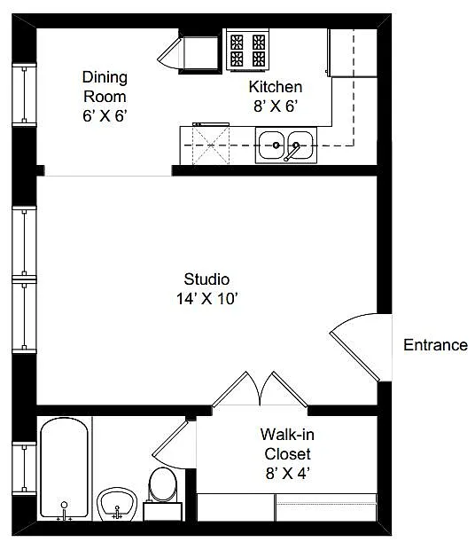 Floor plan Deluxe Studio