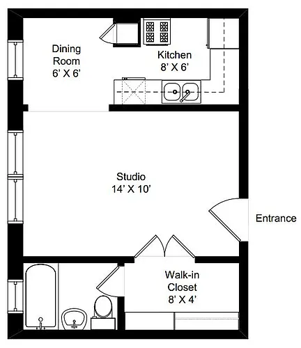 Floor plan Deluxe Studio