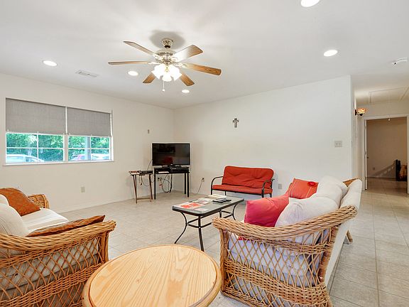 Living room with tile