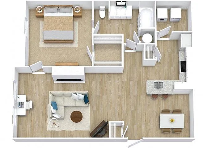 Floor plan One Bedroom Suite