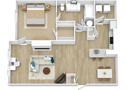 Floor plan One Bedroom Suite