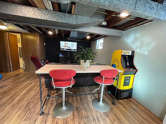 Basement entertainment area