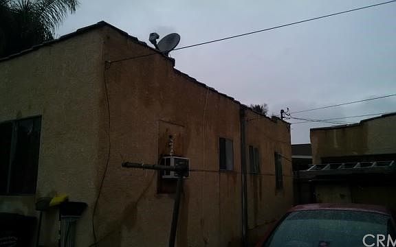 Back of units and detached garage