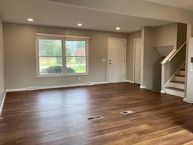 Entry and living room.