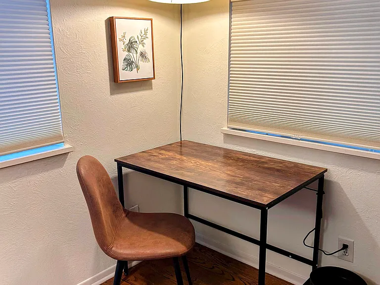 space for dedicated work desk in living room