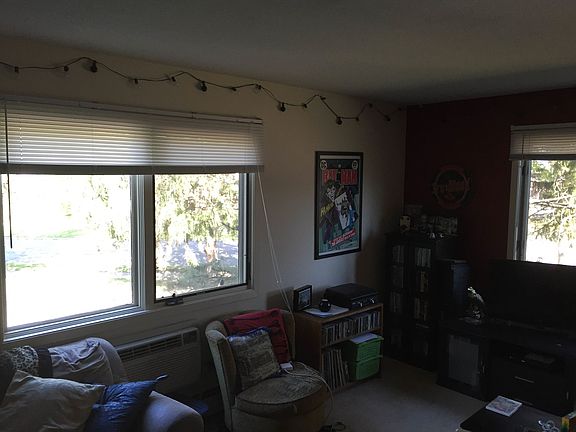 Apartment is a corner unit with additional windows. Wall wil