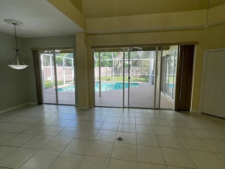 Family Living room with pool View