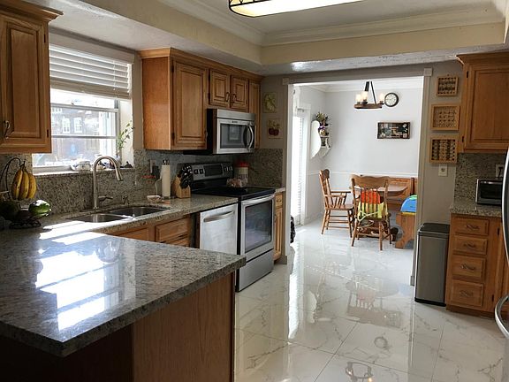 kitchen with granite top counter